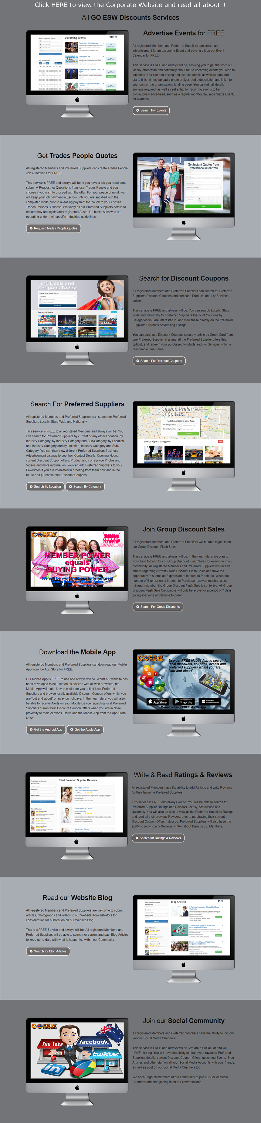 Double 8 Media Pty. Ltd. GO ESW Discounts Website Services Image 1